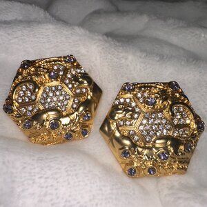 Gilded Hive Stud Earrings